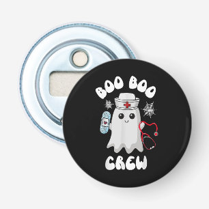 Boo Boo Crew Cute Nurse Ghost Funny Halloween Bottle Opener