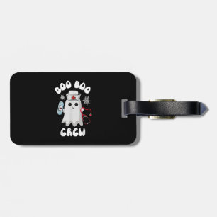 Boo Boo Crew Cute Nurse Ghost Funny Halloween Luggage Tag