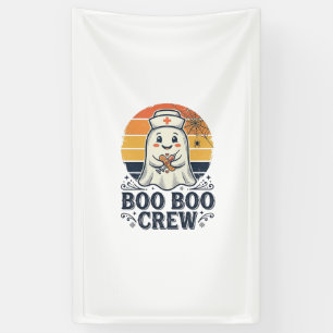 Boo Boo Crew Cute Nurse Ghost Halloween Shirt Desi Banner