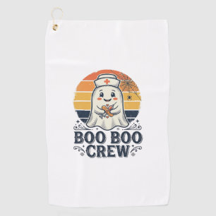 Boo Boo Crew Cute Nurse Ghost Halloween Shirt Desi Golf Towel