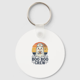 Boo Boo Crew Cute Nurse Ghost Halloween Shirt Desi Keychain