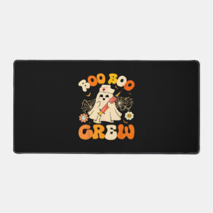 Boo Boo Crew Funny Ghost For Nurse, Retro Hallowee Desk Mat