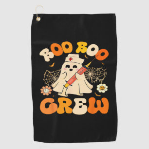Boo Boo Crew Funny Ghost For Nurse, Retro Hallowee Golf Towel