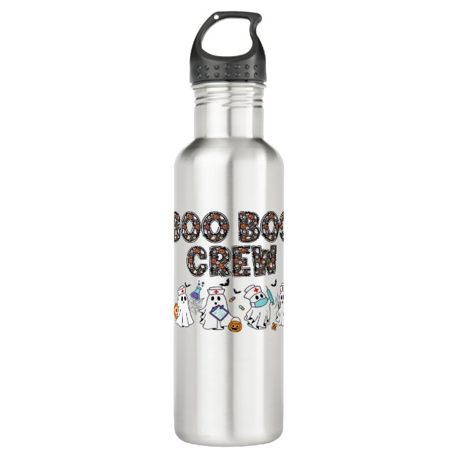 Boo Boo Crew � Funny Halloween Nurse Ghosts Medica 710 Ml Water Bottle (Front)
