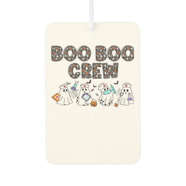 Boo Boo Crew � Funny Halloween Nurse Ghosts Medica Air Freshener (Front)