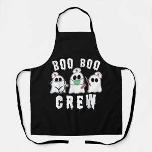 Boo Boo Crew Funny Nurse Ghost Costume Halloween Apron