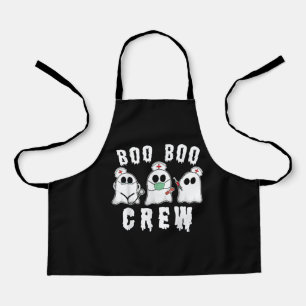 Boo Boo Crew Funny Nurse Ghost Costume Halloween Apron