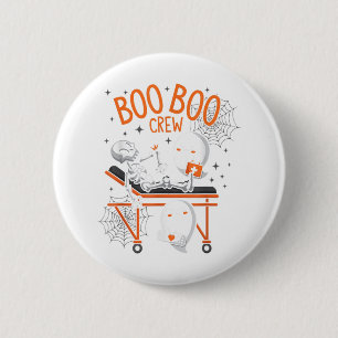 Boo Boo Crew Ghost Doctor Paramedic Nurse Hall 2 Inch Round Button