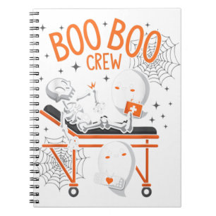 Boo Boo Crew Ghost Doctor Paramedic Nurse Hall Notebook