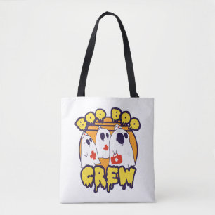 Boo Boo Crew Ghost Halloween Candy Nurse Tote Bag