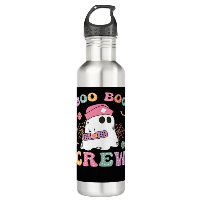 Boo Boo Crew Ghost Nurse Classic T-Shirt 710 Ml Water Bottle (Front)