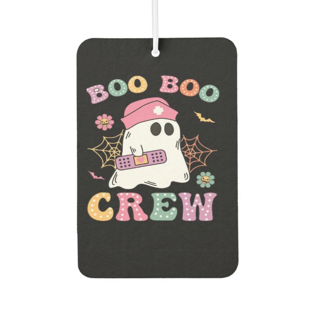 Boo Boo Crew Ghost Nurse Classic T-Shirt Air Freshener (Front)