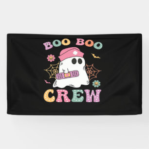 Boo Boo Crew Ghost Nurse Classic T-Shirt Banner