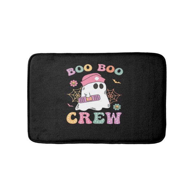Boo Boo Crew Ghost Nurse Classic T-Shirt Bath Mat (Front)