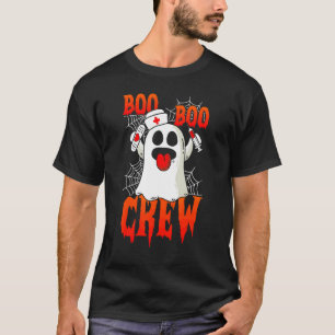 Boo Boo Crew  Ghost Nurse Costume Girls  Halloween T-Shirt