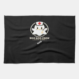 Boo Boo Crew Ghost Nurse - Cute and Spooky Hallowe Kitchen Towel
