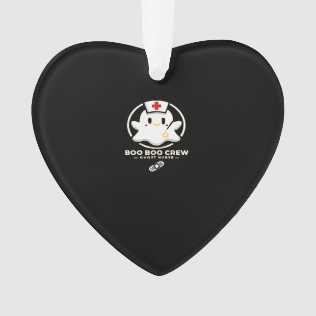 Boo Boo Crew Ghost Nurse - Cute and Spooky Hallowe Ornament (Front)
