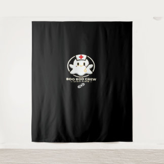 Boo Boo Crew Ghost Nurse - Cute and Spooky Hallowe Tapestry