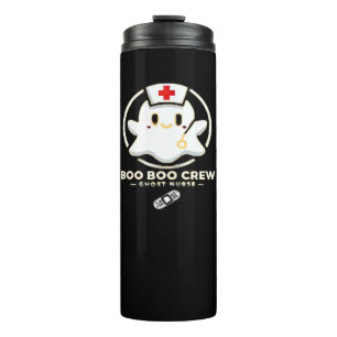 Boo Boo Crew Ghost Nurse - Cute and Spooky Hallowe Thermal Tumbler