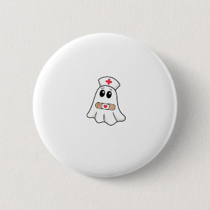 BOO BOO CREW Ghost Nurse Funny Halloween Essential 2 Inch Round Button