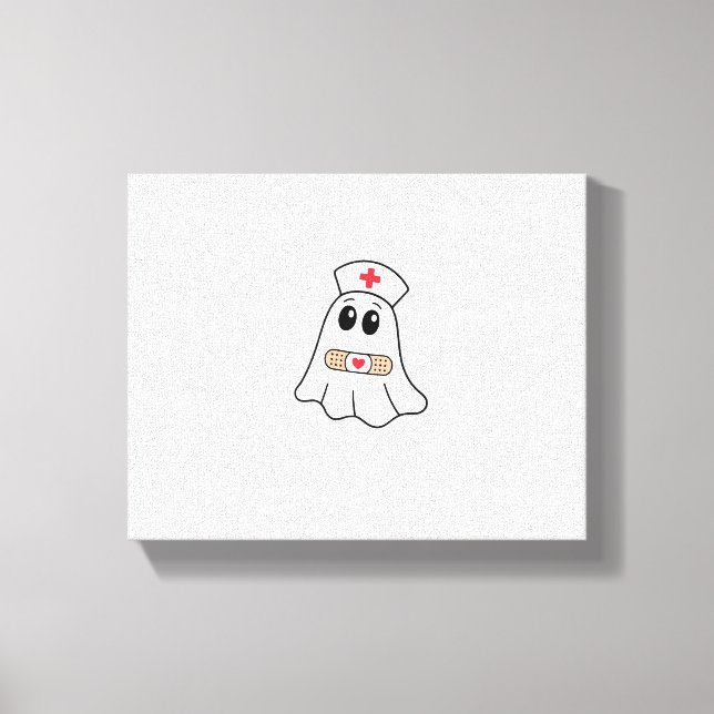 BOO BOO CREW Ghost Nurse Funny Halloween Essential Canvas Print (Front)