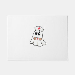 BOO BOO CREW Ghost Nurse Funny Halloween Essential Doormat