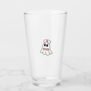BOO BOO CREW Ghost Nurse Funny Halloween Essential Glass