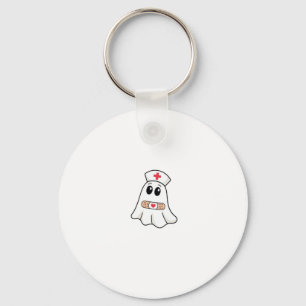 BOO BOO CREW Ghost Nurse Funny Halloween Essential Keychain