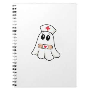 BOO BOO CREW Ghost Nurse Funny Halloween Essential Notebook