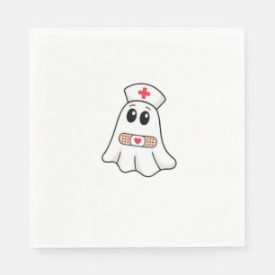 Boo Boo Crew Ghost Nurse Oversized T-Shirt Napkin