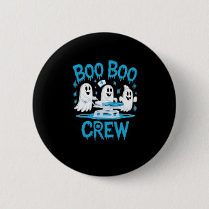 Boo Boo Crew Ghost Paramedic Nurse Halloween Essen 2 Inch Round Button