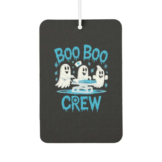 Boo Boo Crew Ghost Paramedic Nurse Halloween Essen Air Freshener (Front)