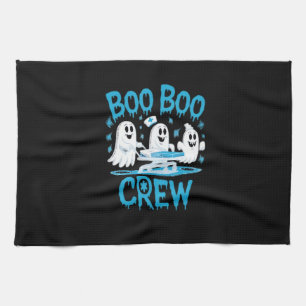 Boo Boo Crew Ghost Paramedic Nurse Halloween Essen Kitchen Towel