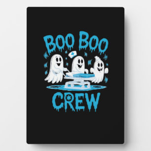 Boo Boo Crew Ghost Paramedic Nurse Halloween Essen Plaque