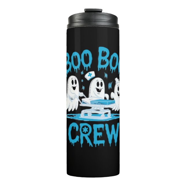 Boo Boo Crew Ghost Paramedic Nurse Halloween Essen Thermal Tumbler (Front)
