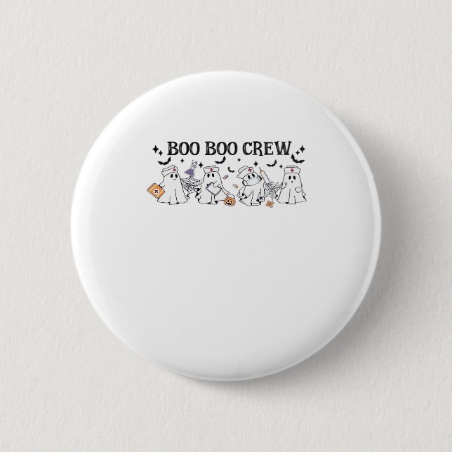 boo Boo Crew Halloween Classic T-Shirt 2 Inch Round Button (Front)