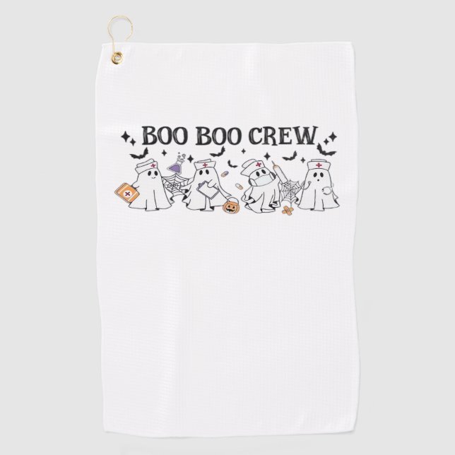boo Boo Crew Halloween Classic T-Shirt Golf Towel (Front)