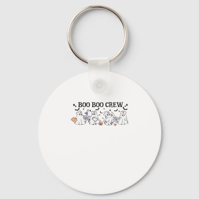 boo Boo Crew Halloween Classic T-Shirt Keychain (Front)