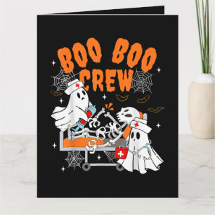 Boo Boo Crew Halloween Ghost Nurse Card