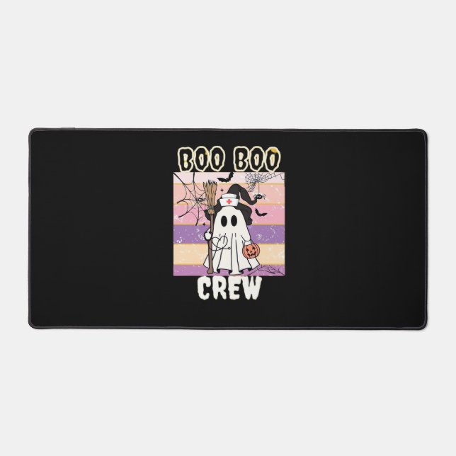 Boo Boo Crew Halloween Ghost Nurse Essential T-Shi Desk Mat (Front)