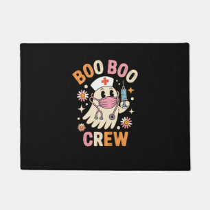 Boo Boo Crew Halloween Ghost Nurse Essential T-Shi Doormat