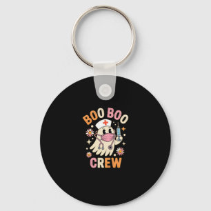 Boo Boo Crew Halloween Ghost Nurse Essential T-Shi Keychain
