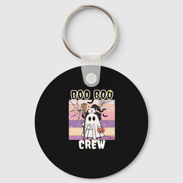 Boo Boo Crew Halloween Ghost Nurse Essential T-Shi Keychain (Front)