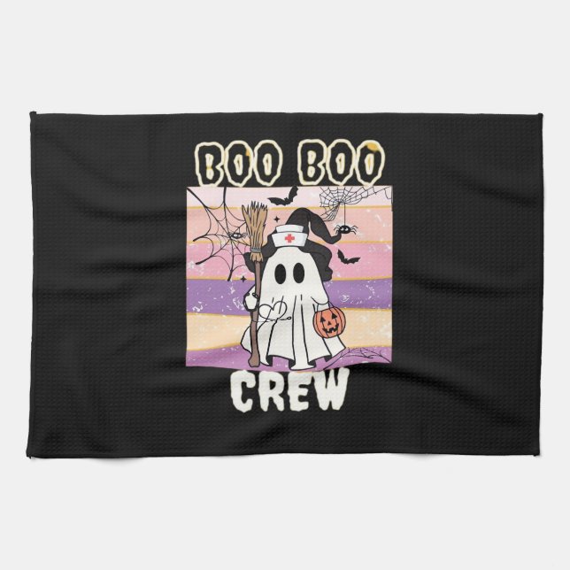 Boo Boo Crew Halloween Ghost Nurse Essential T-Shi Kitchen Towel (Horizontal)