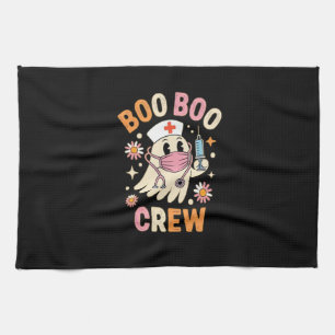 Boo Boo Crew Halloween Ghost Nurse Essential T-Shi Kitchen Towel