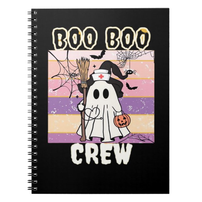 Boo Boo Crew Halloween Ghost Nurse Essential T-Shi Notebook (Front)