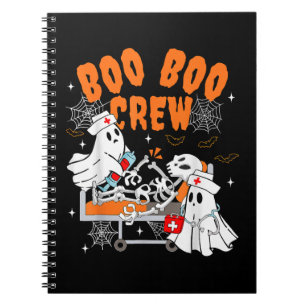Boo Boo Crew Halloween Ghost Nurse Notebook