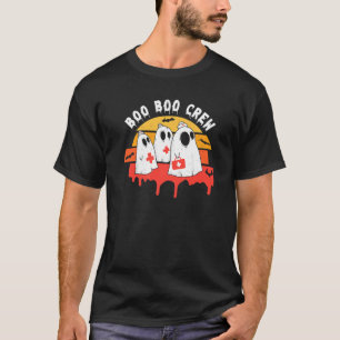 Boo Boo Crew Halloween Ghost Nurse Squad Scary Nur T-Shirt