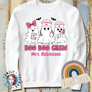 Boo Boo Crew Halloween Ghost Nurse Sweatshirt
