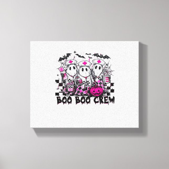 Boo Boo Crew Halloween Nurse Classic T-Shirt Canvas Print (Front)